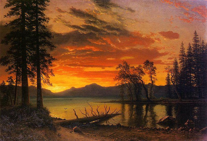 Sunset over the River, Albert Bierstadt